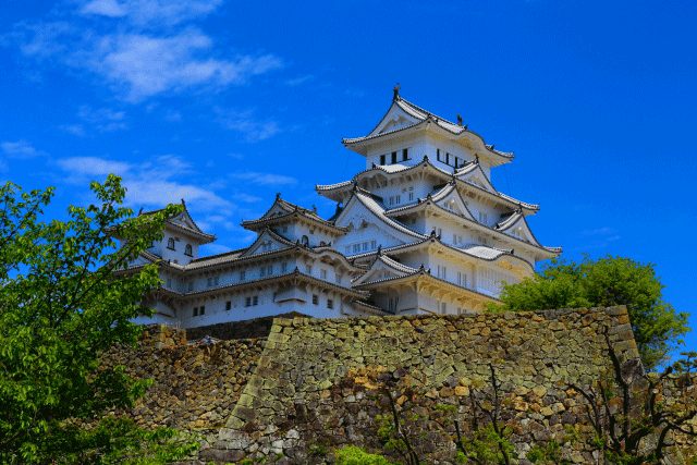 日本の伝統的な有名木造建築　姫路城