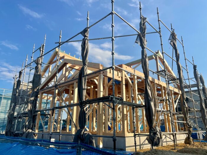 住宅の新築現場